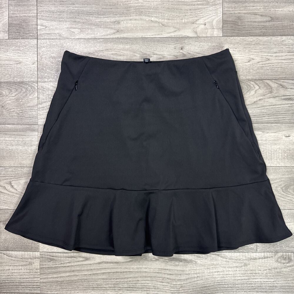 Black Ruffled Hem Women's Skirt